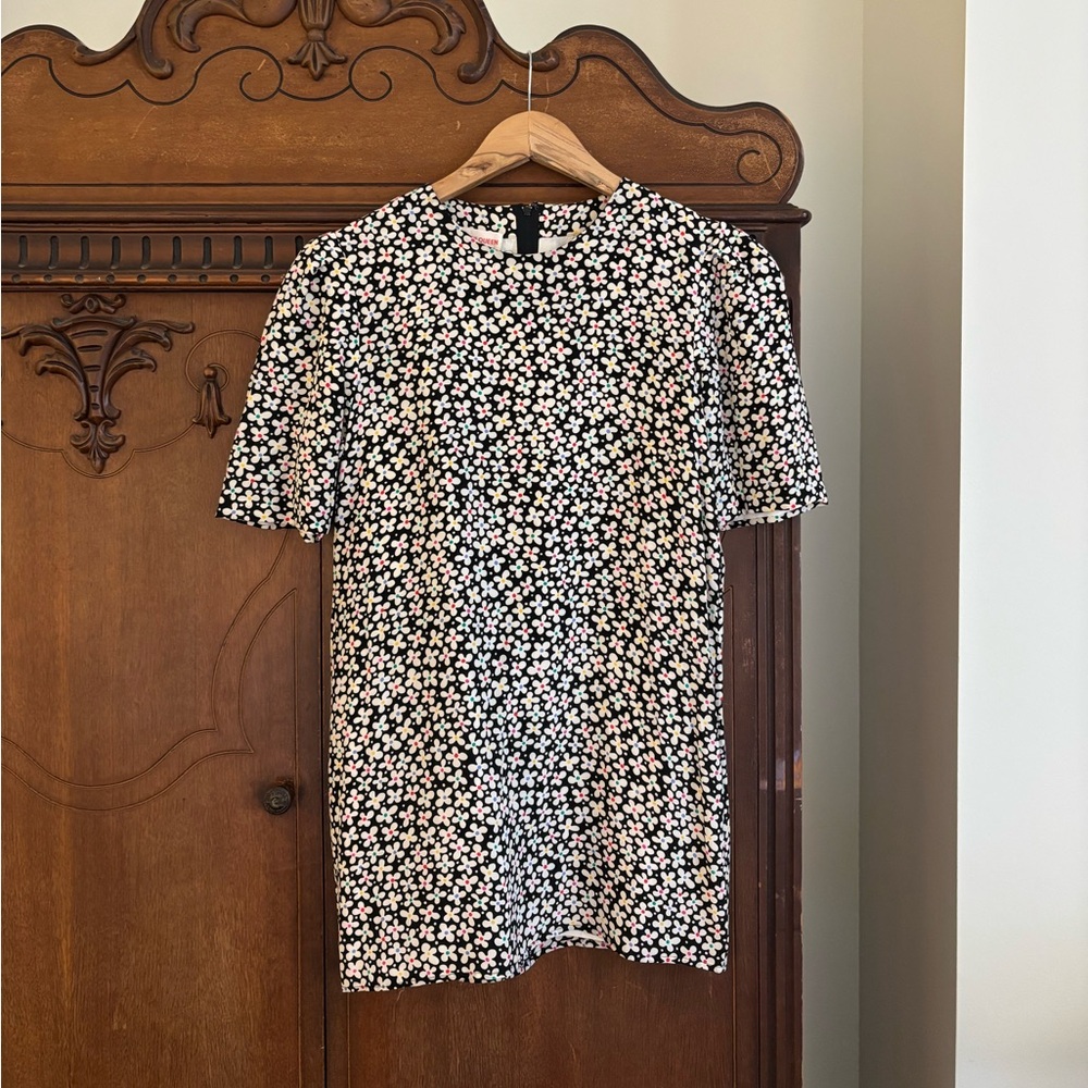 Jack Mulqueen Silk Flower Print Dress